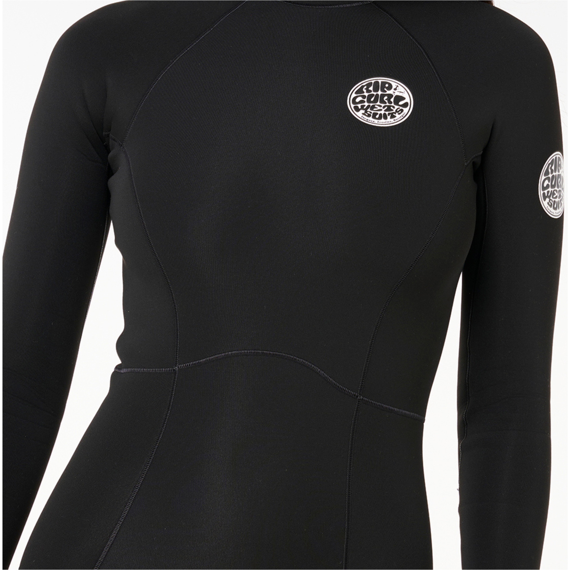 2026 Rip Curl Dame G-Bomb 1mm Langærmet Back Zip Springsuit Våddragt 13IWSP - Black